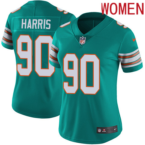2019 Women Miami Dolphins #90 Harris Green Nike Vapor Untouchable Limited NFL Jersey style 2->women nfl jersey->Women Jersey